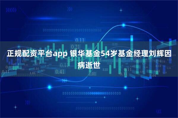 正规配资平台app 银华基金54岁基金经理刘辉因病逝世